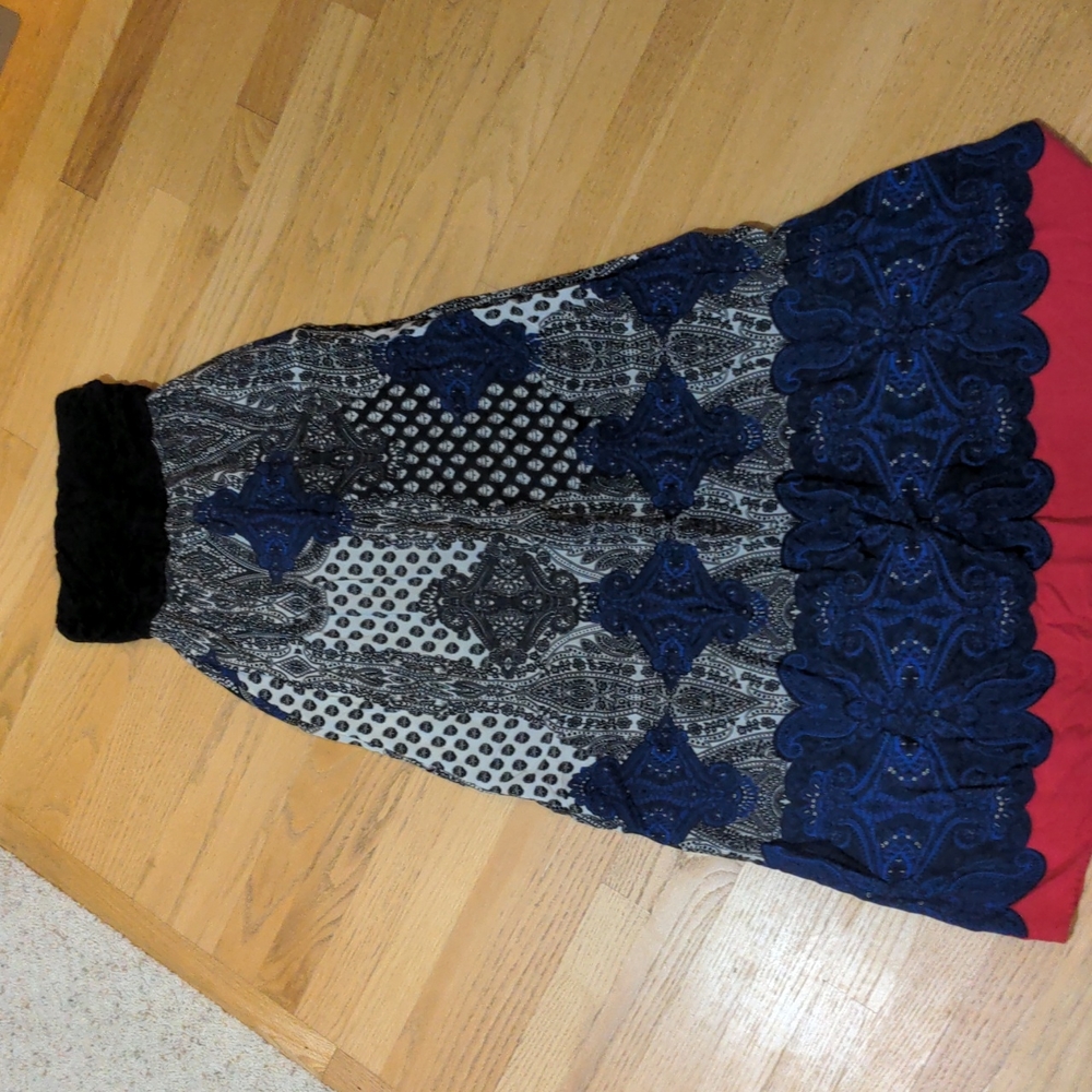 Anthropologie strapless cotton dress